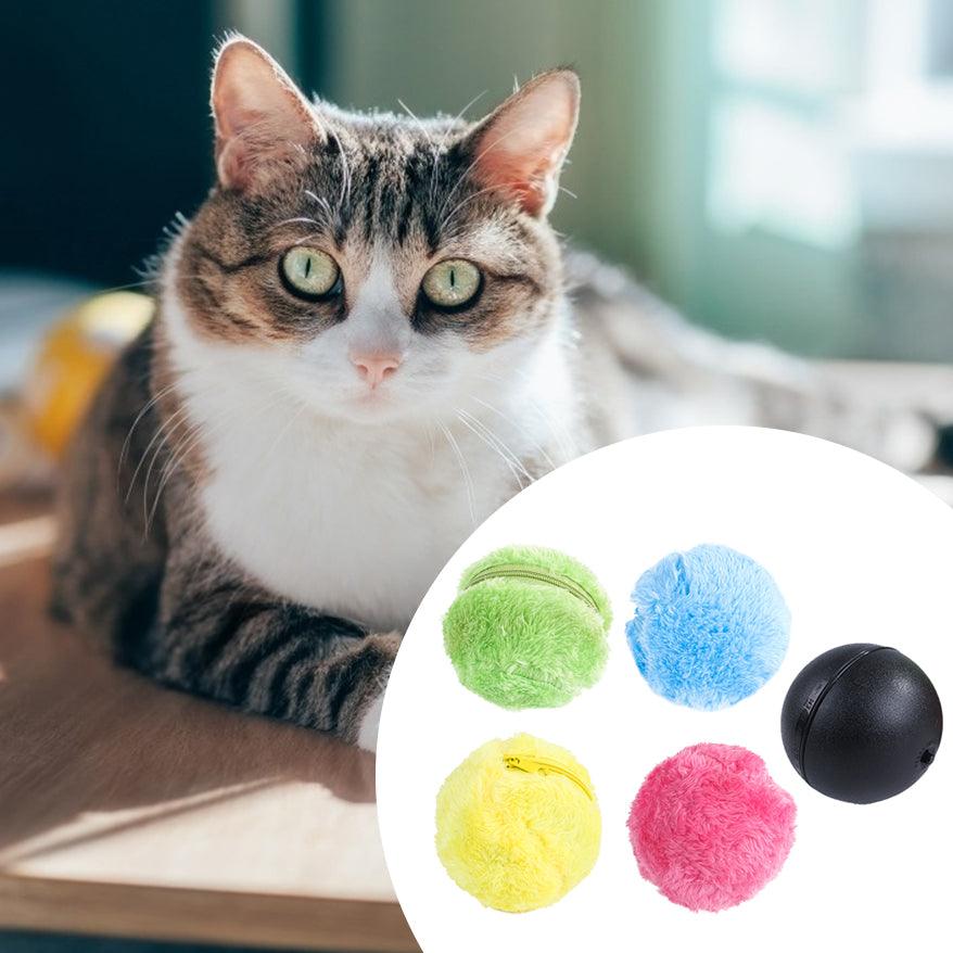 Magic Roller Ball Activation Automatic Ball Dog Cat Interactive Funny Chew Plush Electric Rolling Ball Pet Dog Cat Toy - Dog Hugs Cat