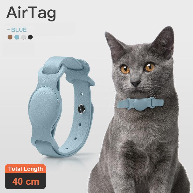 Anti-Lost Device Cat And Dog Pet Collar Chain Leather Case - Dog Hugs Cat