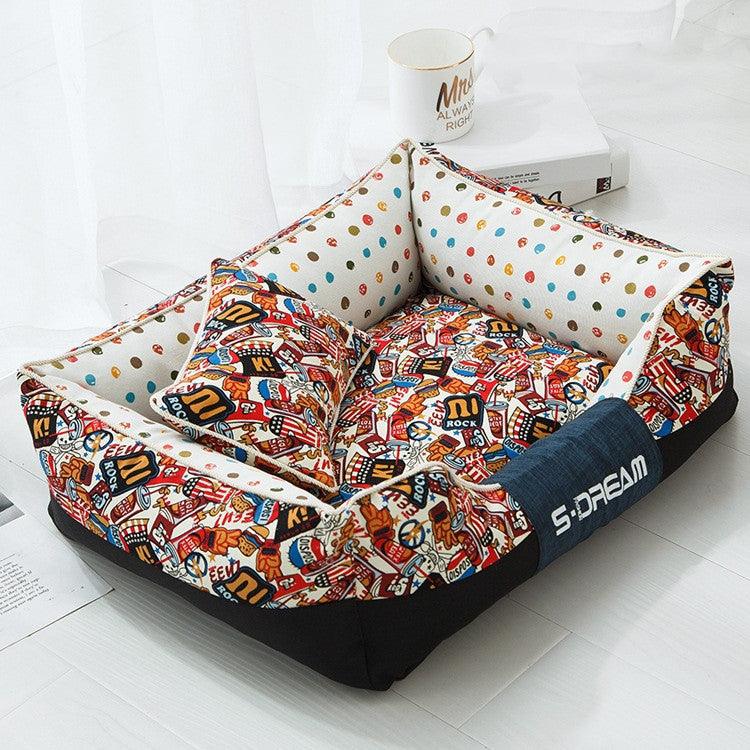 New House Dogs Product Bed Accessories Pets Cats Mat - Dog Hugs Cat