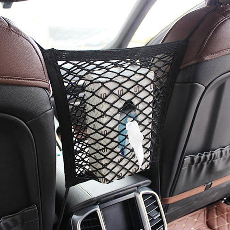 Rental Dog Barrier Seat Net Organizer Universal Elastic Auto In The Back Seat For Storage - Dog Hugs Cat