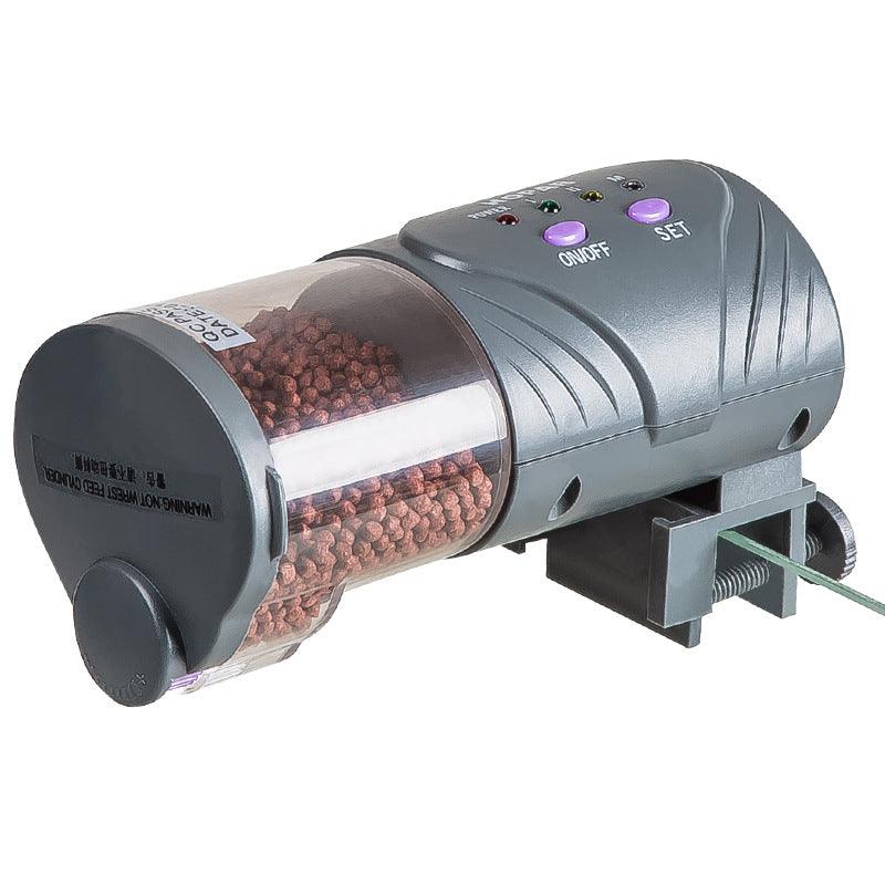 Intelligent Timing Fish Feeder For Aquarium - Dog Hugs Cat