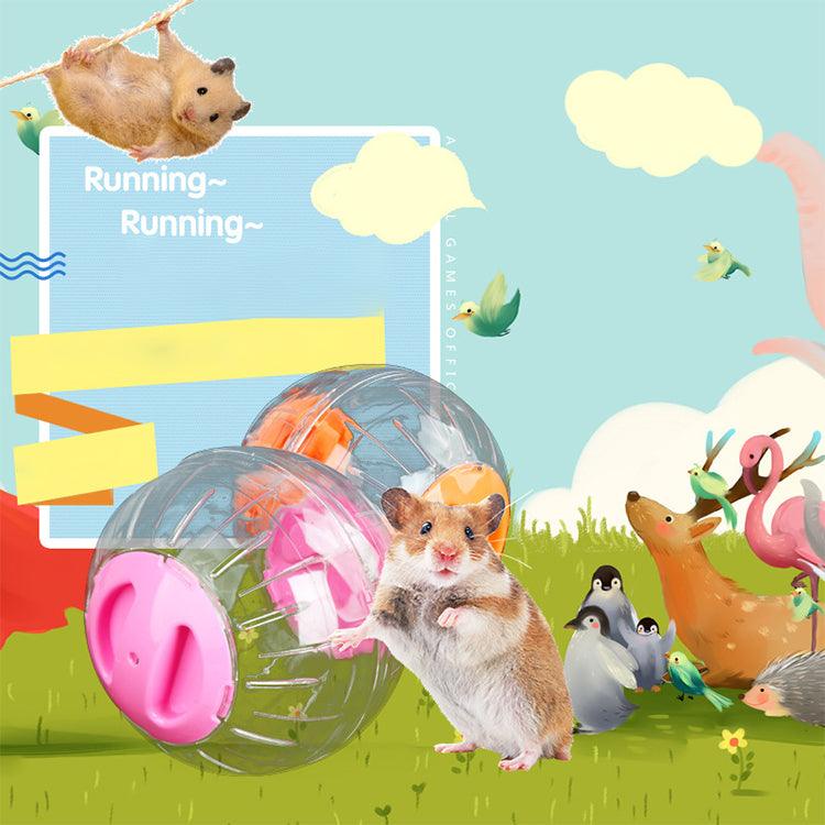 12Cm Hamster Toy Running Ball - Dog Hugs Cat