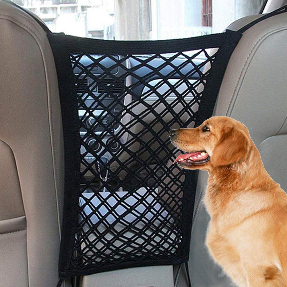 Elastic Car Pet Fence Dog Safety Isolation Net Children Travel Isolation Barrier Mesh Dog Fence Anti-Collision Mesh Pet Supplies - Dog Hugs Cat