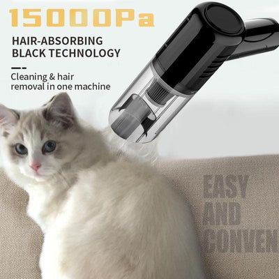Dogs And Cats Pet Hair Suction Dry And Wet Dual-use Car Handheld Small Vacuum Cleaner Pet Hair Removal Supplies - Dog Hugs Cat