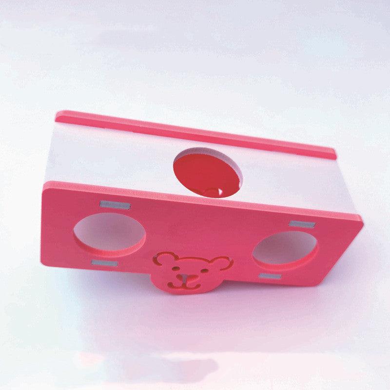 Color Swing Hamster Toy Nest Rainbow Bridge Seesaw Pet Bear Molar Supplies Toy - Dog Hugs Cat