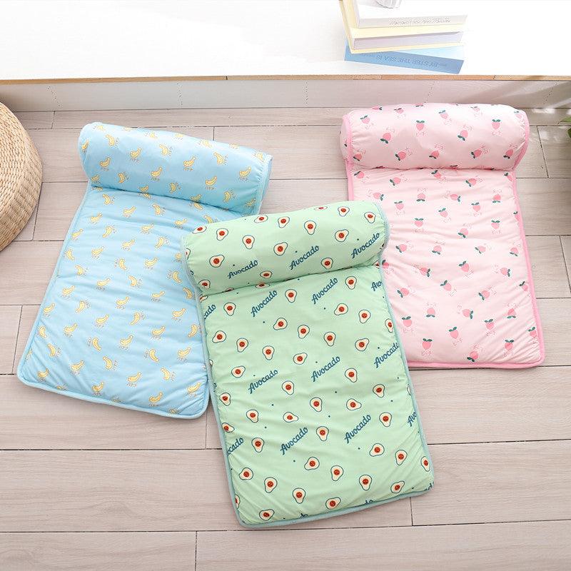 Cool Dog Mat Summer Pet Blanket Cooling Breathable Cat Bed Outdoor Washable Travel Cold Silk Sofa Portable Sleep Puppy Supplier - Dog Hugs Cat