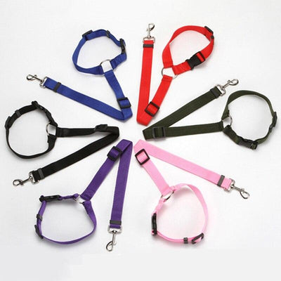 Explosive Pet Car Rear Seat Ring Safety Rope - Dog Hugs Cat