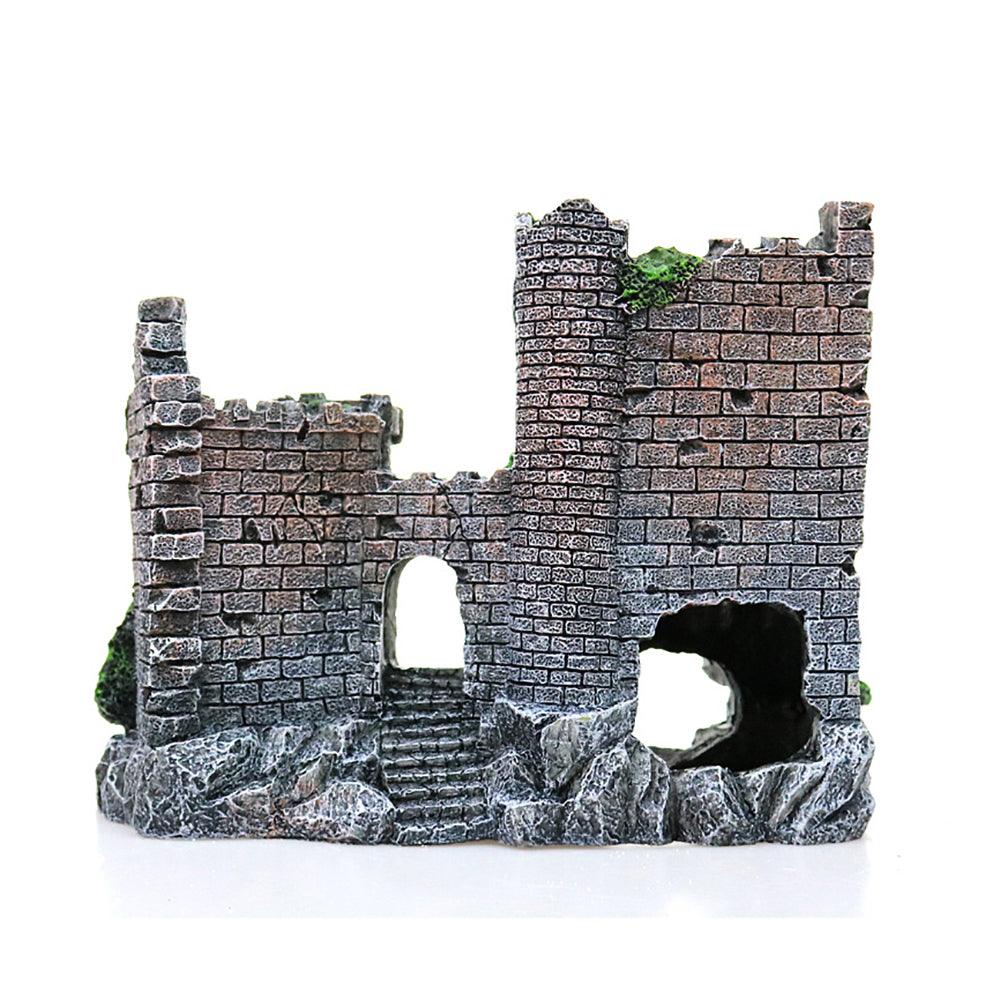 Fish Tank Resin Castle Decoration - Dog Hugs Cat