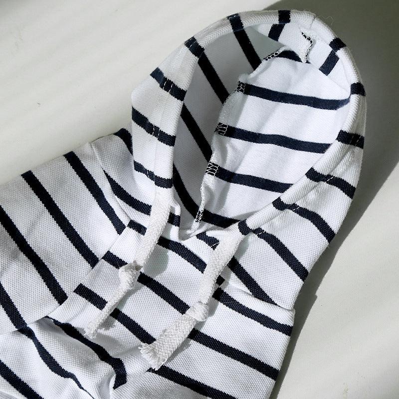 Pet Dog Cat Hoodie Striped Clothes - Dog Hugs Cat