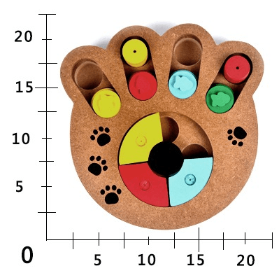 Pet Dog, Puzzle Toy New Wooden Play Feeding Multi-Functional Pet Toys - Dog Hugs Cat