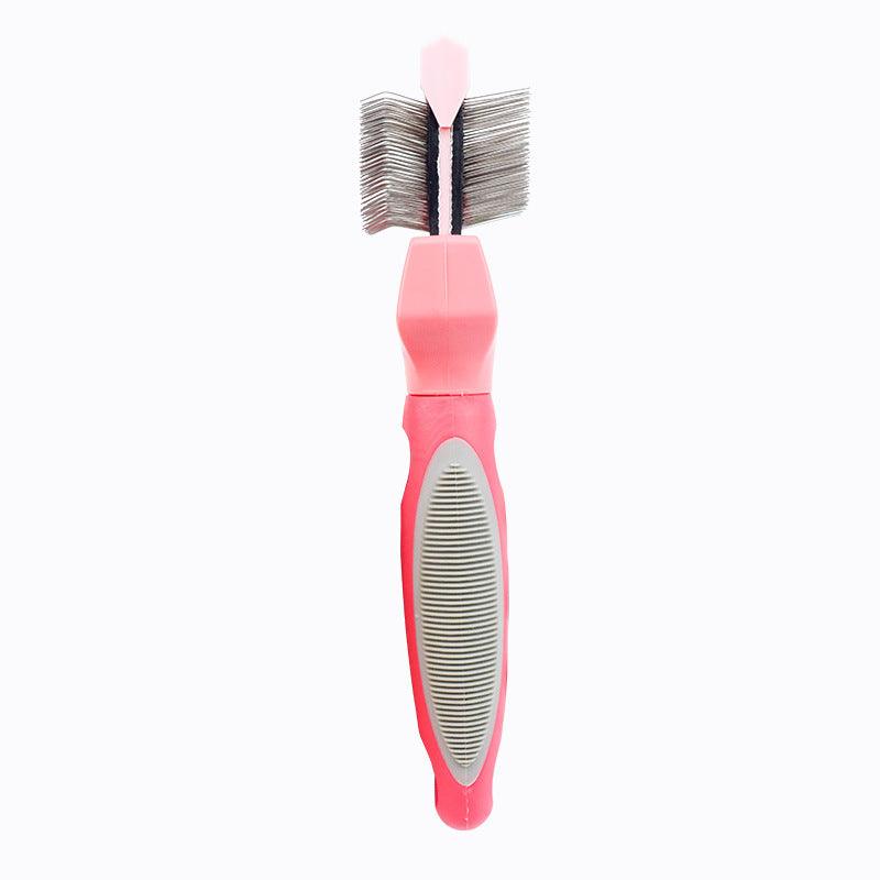 Pet Self Cleaning Hair Brush Cleaning Pets Supplies Cat Double Sided Soft Comb - Dog Hugs Cat