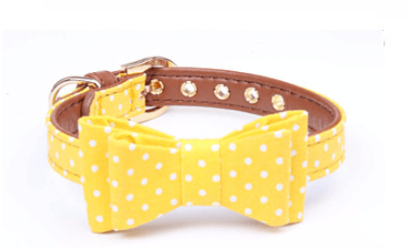 Polka Dot Dog Triangle Scarf Collar Leash Pet Pu Dog Leash - Dog Hugs Cat