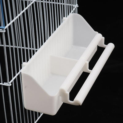 Budgie Food Box Hanging Feeder - Dog Hugs Cat