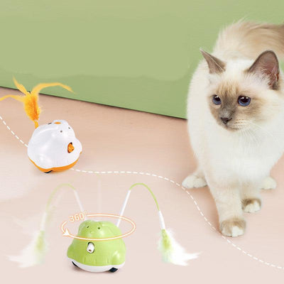 USB Rechargeable Electric Infrared Cat Teaser - Dog Hugs Cat