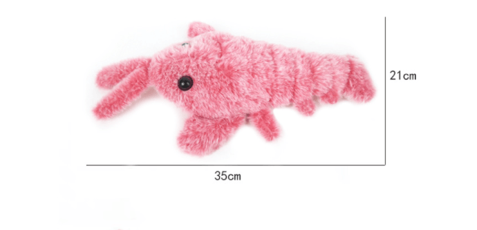 Pet Toys Electric Jumping Shrimp Usb Charging Simulation Lobster Funny Cat Plush Pets Toy - Dog Hugs Cat