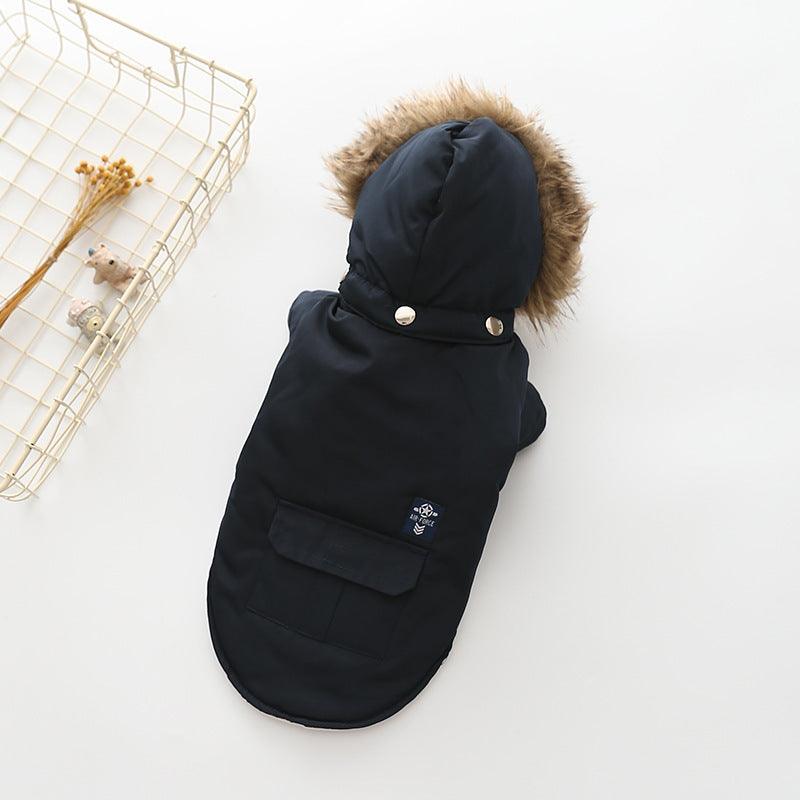 Hooded Cotton Coat Dog Clothing - Dog Hugs Cat