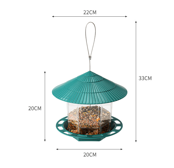 Outdoor Garden Hanging Transparent Bird Feeder - Dog Hugs Cat