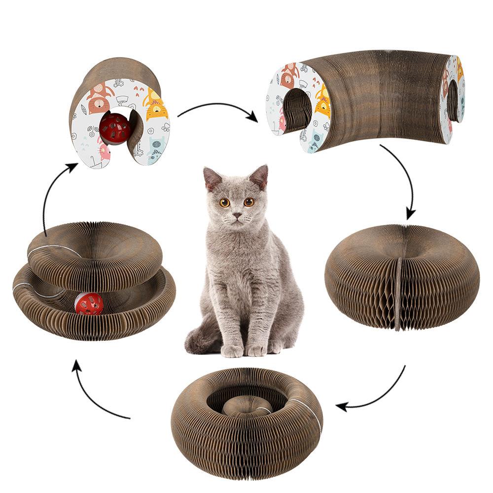 Manufacturer Wholesale Deformable Interactive Corrugated Foldable Cat Scratcher Cardboard - Dog Hugs Cat