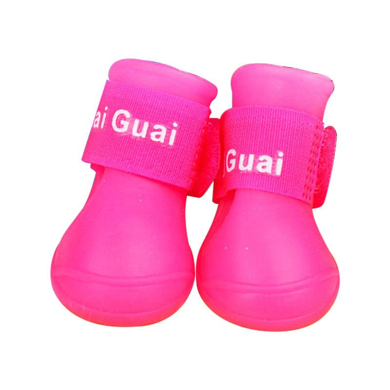 Soft Non-Slip Wear-Resistant Silicone Pet Rain Boots - Dog Hugs Cat