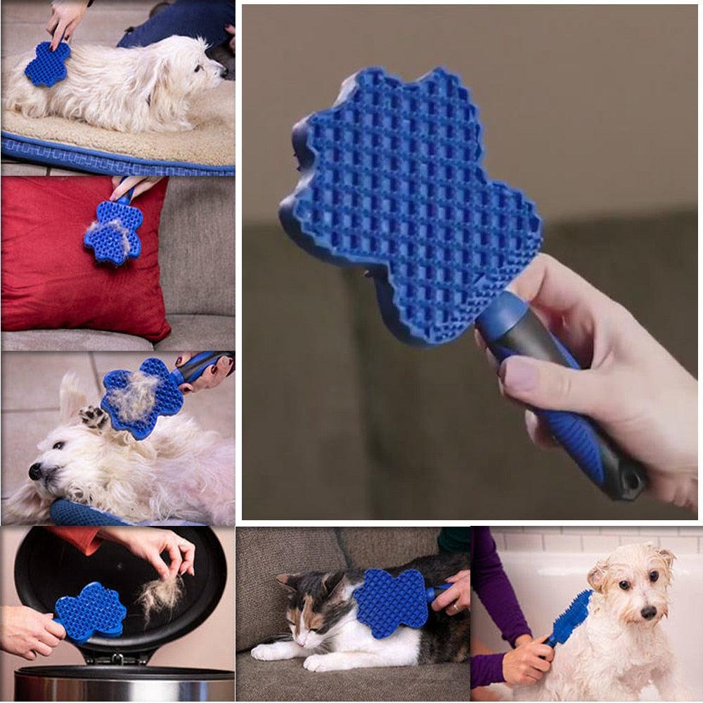 Pet Hair Remover Brush Gentle Pet Grooming Brush - Dog Hugs Cat