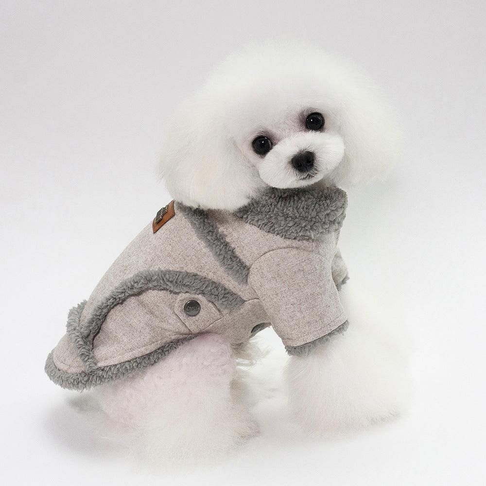 Dog Clothes Winter Pet Dog French Bulldog Jacket Thick Warm Dog Coat - Dog Hugs Cat