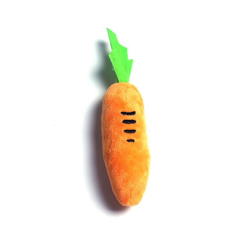 Pet Toys Cat Dog Plush Chew Toy Molar Carrot Squeak Toy - Dog Hugs Cat