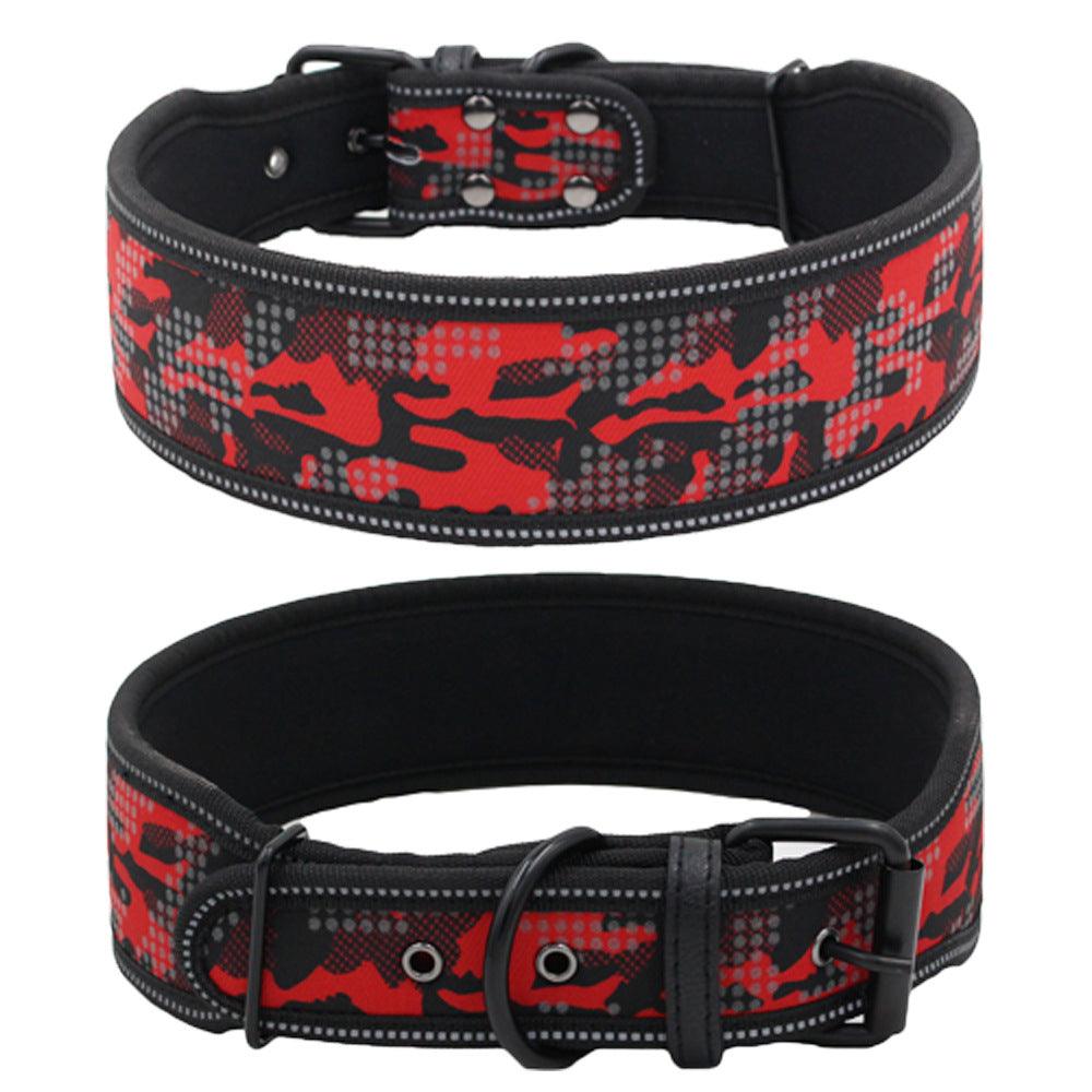 Reflective Camouflage Comfortable Dog Collar Dog Collar - Dog Hugs Cat