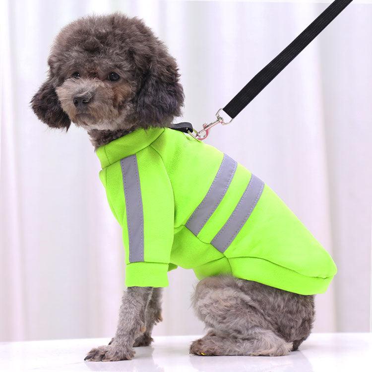 Tractionable Reflective Sweater Night Walking Dog Cat Pet Clothes - Dog Hugs Cat