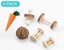 Wooden Pet Toy Hamster Rabbit Guinea Pig Parrot Play Molars Set - Dog Hugs Cat