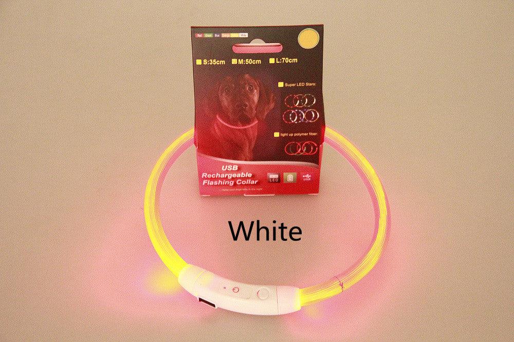 Pet Flashing Collar Usb Rechargeable Glowing Necklace Safety Collar Light Up Collars For Night Walking Electric Dog Collar Neon - Dog Hugs Cat