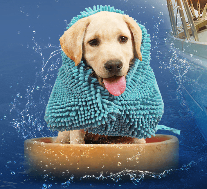 Dog Cat Bath Pet Towel - Dog Hugs Cat