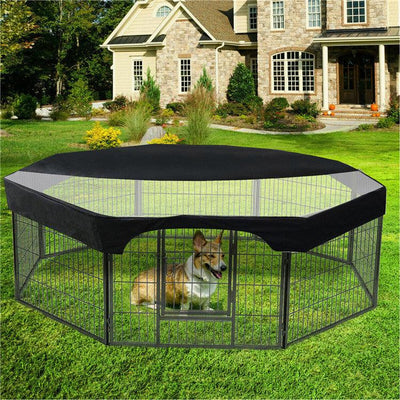 Eight-Sided Pet Fence Top Cover Four Seasons Universal Dog - Dog Hugs Cat
