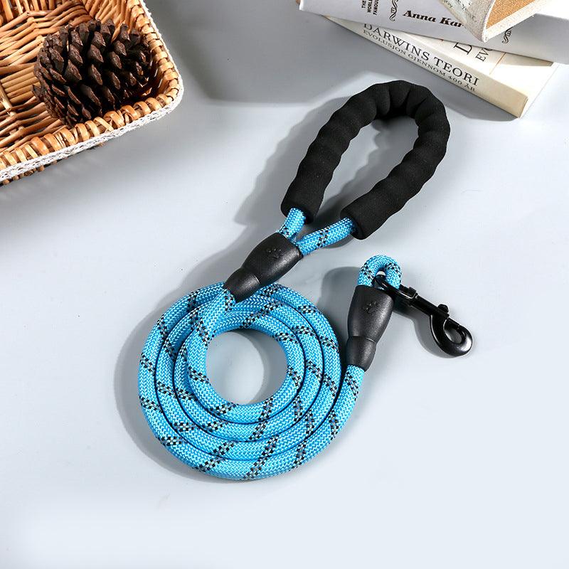 Reflective Nylon Round Rope Dog Leash - Dog Hugs Cat