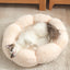 Pet Bed Mat New Pet Soft Dog Cat Blanket Flower Shaped Doghouse - Dog Hugs Cat