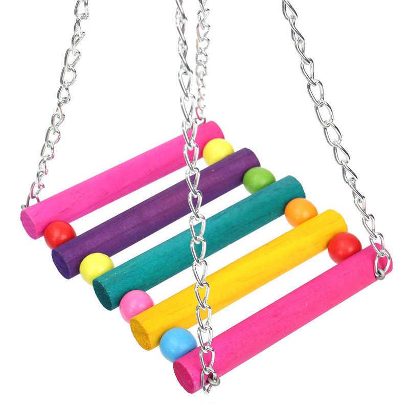 Colorful Suspension Bridge Swing Stand Bar Stand Peony - Dog Hugs Cat