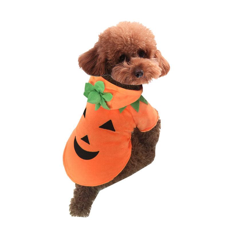 Halloween Pet Clothes Pumpkin Demon Transformation Costume - Dog Hugs Cat