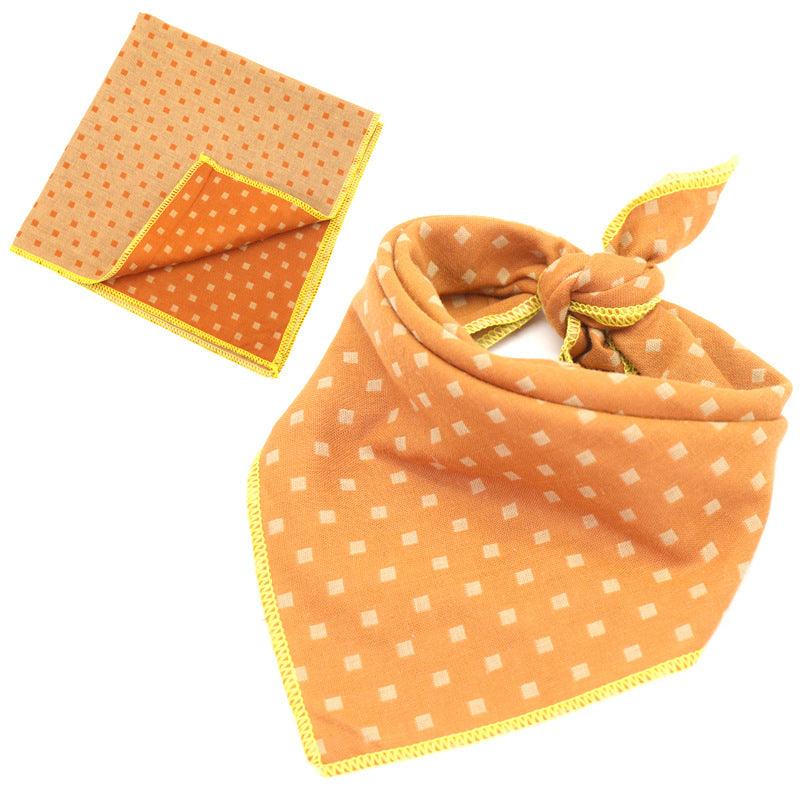 Plaid Double Sided Cotton Pet Scarf - Dog Hugs Cat