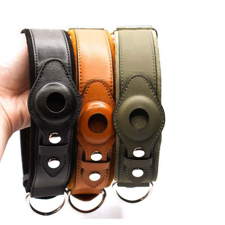 Location Tracker First Layer Leather Dog Pet Collar - Dog Hugs Cat