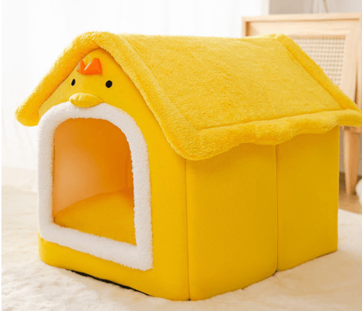 Foldable Dog House Pet Cat Bed Winter Dog Villa Sleep Kennel Removable Nest Warm Enclosed Cave Sofa Pets Supplies - Dog Hugs Cat