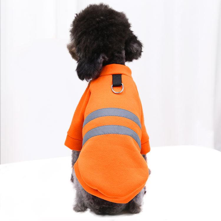 Tractionable Reflective Sweater Night Walking Dog Cat Pet Clothes - Dog Hugs Cat