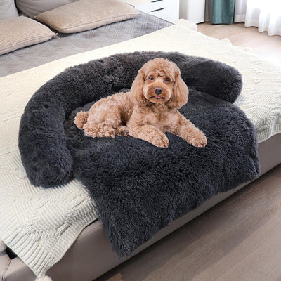 Removable Pet Dog Mat Sofa Dog Bed Soft Pad Blanket Cushion Home Washable Rug Warm Cat Bed Mat For Couches Car Floor Protector - Dog Hugs Cat