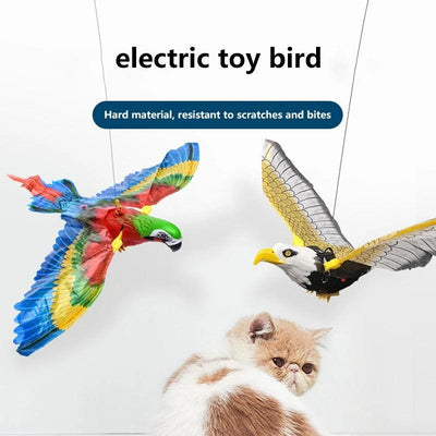 Simulation Bird Cat Interactive Pet Toys Hanging Eagle Flying Teasering Play Kitten Dog Toys Animals Cat Accessories Supplies - Dog Hugs Cat