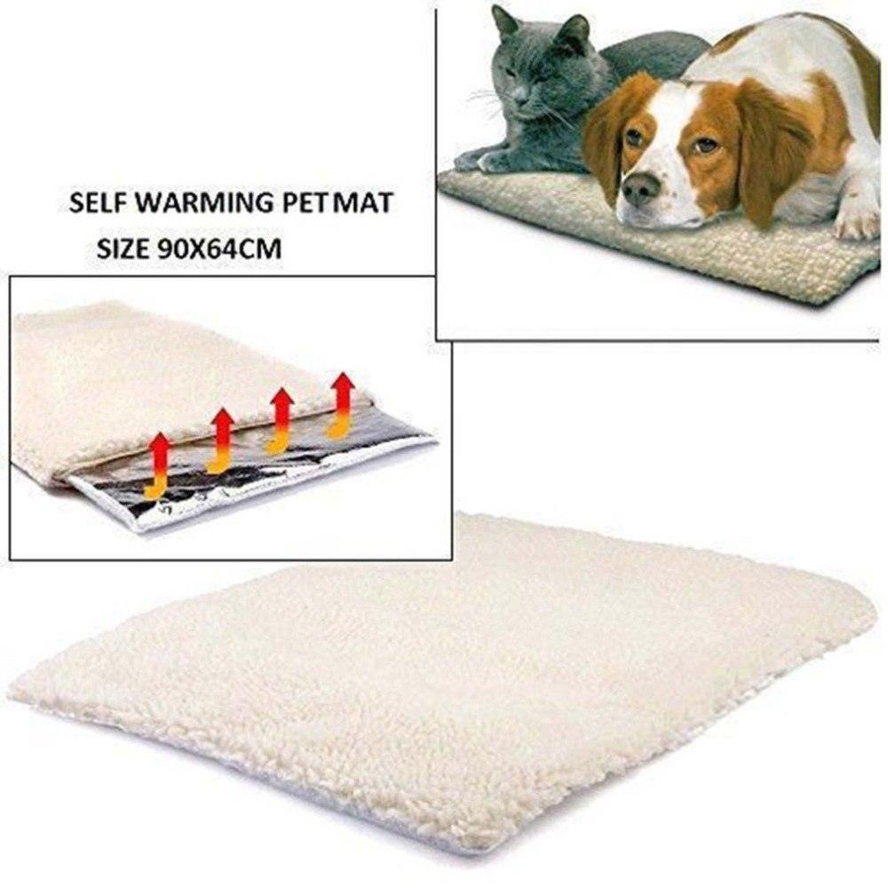 Self Heating Dog Cat Blanket Pet Bed Thermal Washable No Electric Blanket Super Soft Puppy Kitten Blanket Beds Mat - Dog Hugs Cat