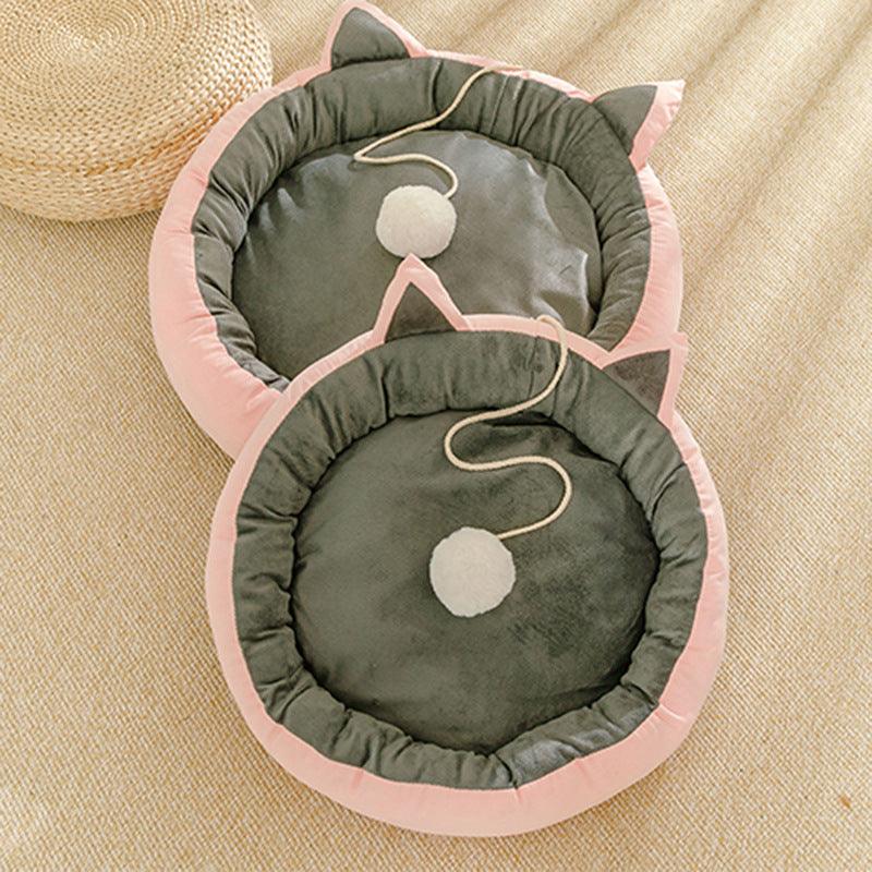 Universal Suede Cat Litter Cat Mat - Dog Hugs Cat