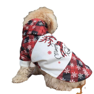 Elk Print Pet Clothes Christmas Dog - Dog Hugs Cat