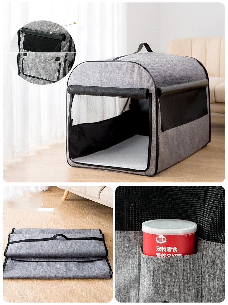 Dog Cage House Car Pet Supplies Washable Pet Kennel Cylinder Portable Dog House - Dog Hugs Cat