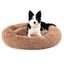Fluffy Donut Dog Bed Warm Soft Long Plush Pet Cushion Dog House Cat Bed Washable Pet Sofa Mat Calming Samll Large Dog Beds - Dog Hugs Cat
