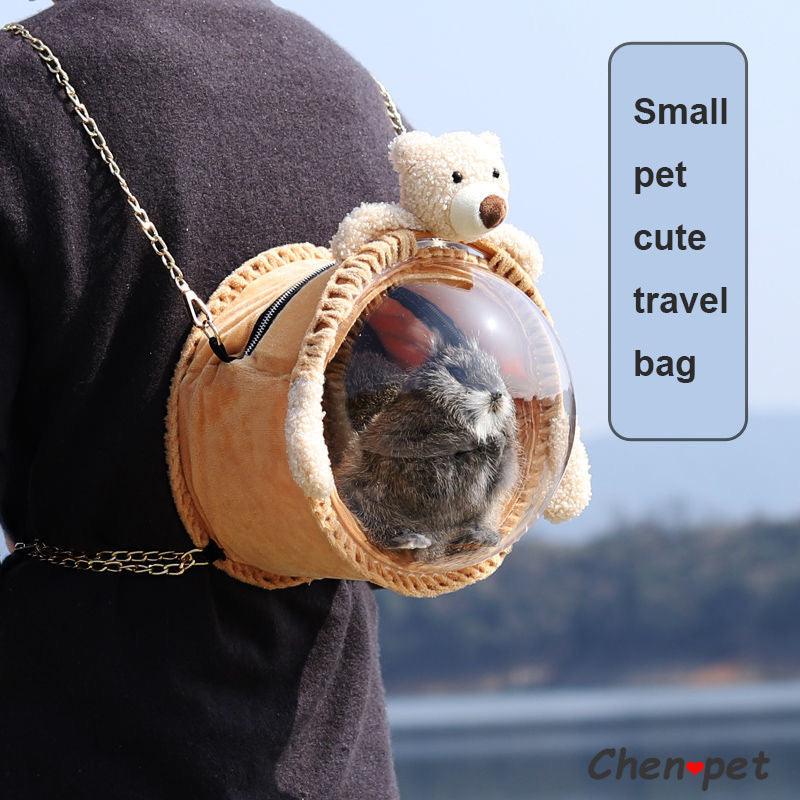 Hamster Cage Pet Out Of Bag Honey - Dog Hugs Cat