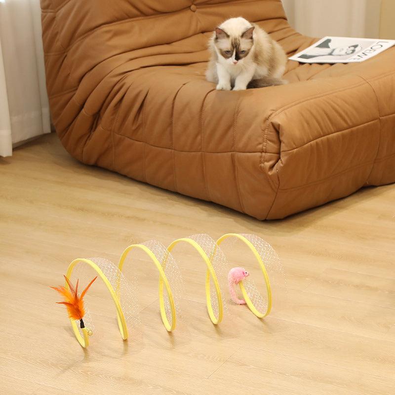 New Pet Toys S Type Cat Tunnel Toy Folding Channel Pets Supplies - Dog Hugs Cat
