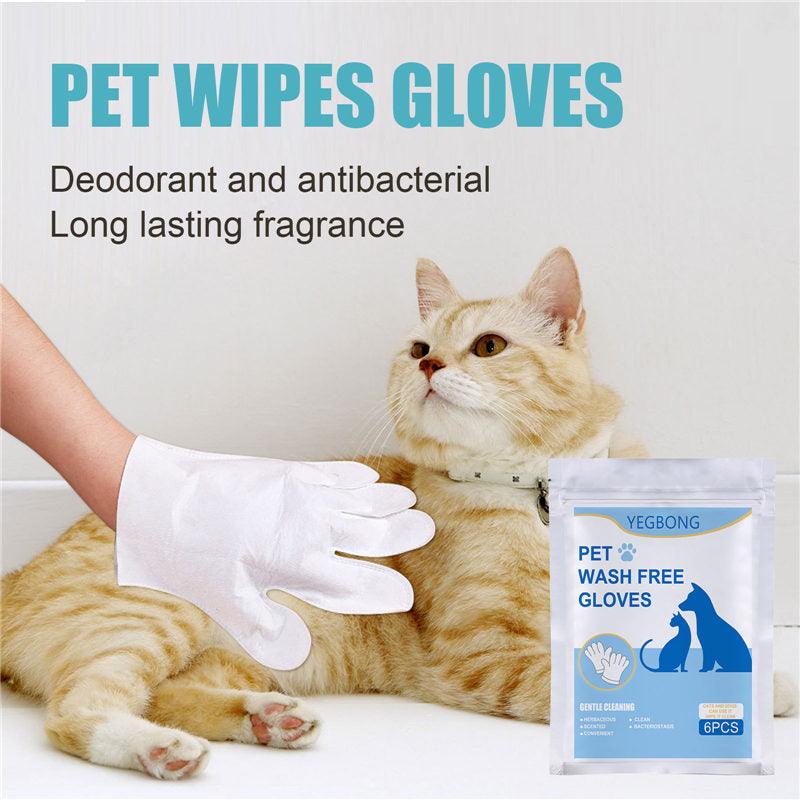 No-Bath And Cat-Free Non-Woven Gloves - Dog Hugs Cat